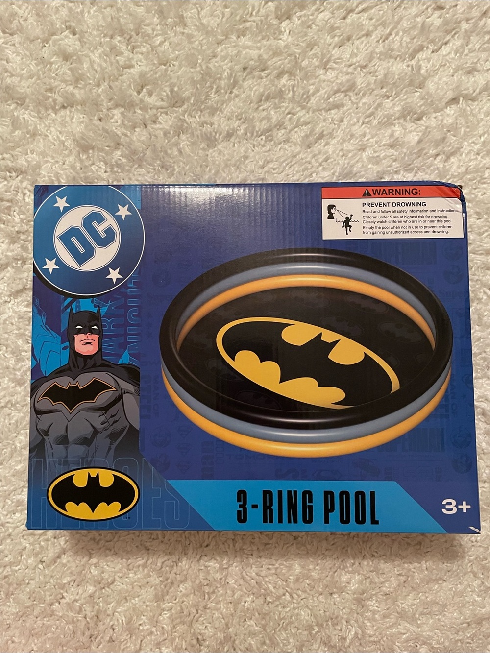 DC Comics Batman 3-Ring Inflatable Swimming Pool New in Box